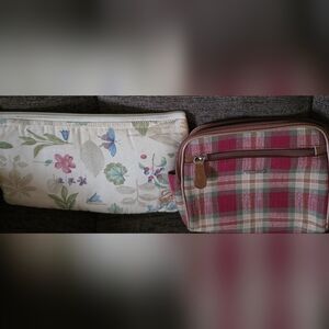 Longaberger Homestead Make Up Bags. In Good Condition. Vintage. 50 For Both